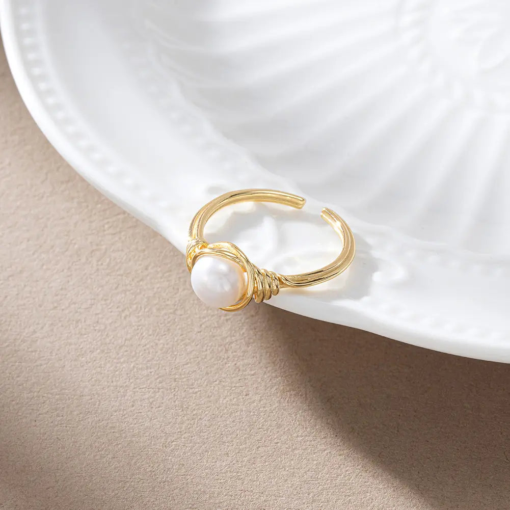 Inel Golden Pearl